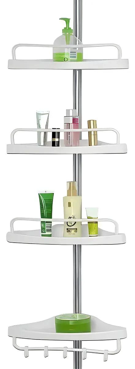 ORGANIZADOR ESQUINERO PARA DUCHA Y BAÑO CON 4 ESTANTES AJUSTABLES - 1