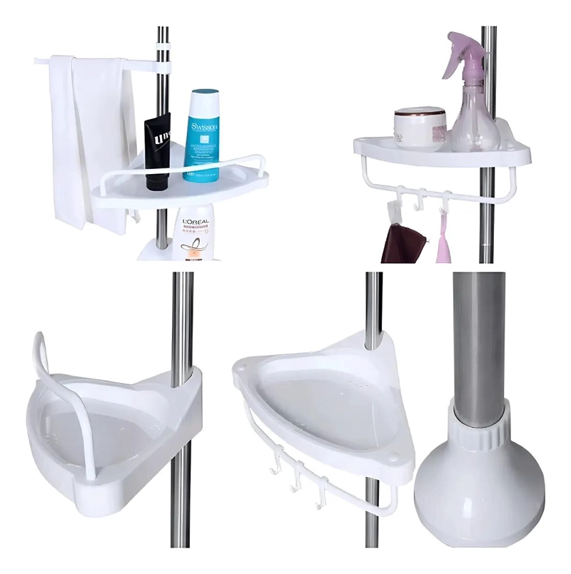 ORGANIZADOR ESQUINERO PARA DUCHA Y BAÑO CON 4 ESTANTES AJUSTABLES - 10