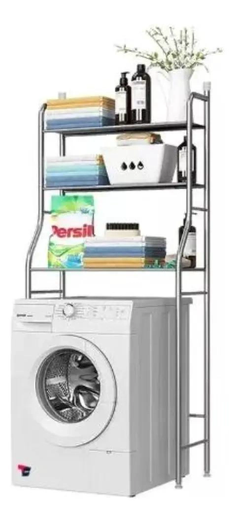 ESTANTE METALICO ORGANIZADOR DE 3 NIVELES PARA BAÑO Y LAVANDERIA - 1