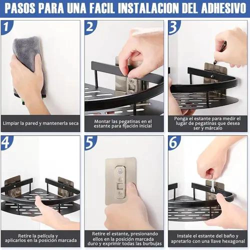 ESTANTE ESQUINERO ORGANIZADOR PARA DUCHA Y BAÑO SET 2 PIEZAS - 5