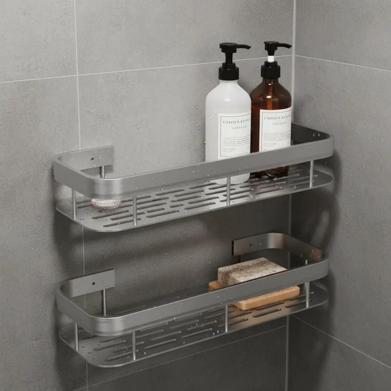 ORGANIZADOR DE DUCHA CON DOS REPISAS ESQUINERAS PARA BAÑO - 5