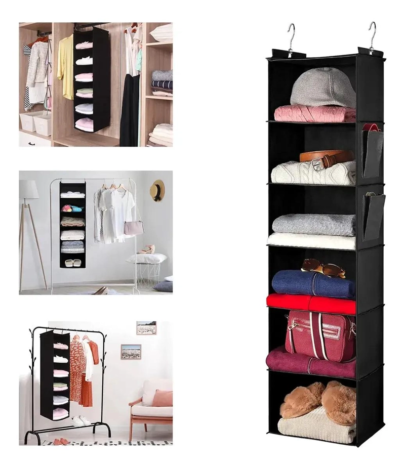 ORGANIZADOR COLGANTE DE 6 NIVELES PARA ARMARIOS - 1