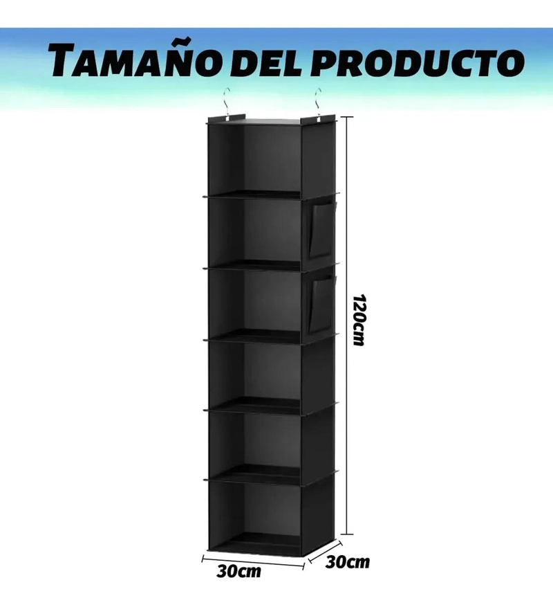ORGANIZADOR COLGANTE DE 6 NIVELES PARA ARMARIOS - 7