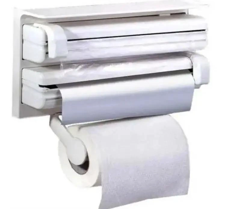 DISPENSADOR TRIPLE DE PAPEL TOALLA CON CORTA FACIL - 2