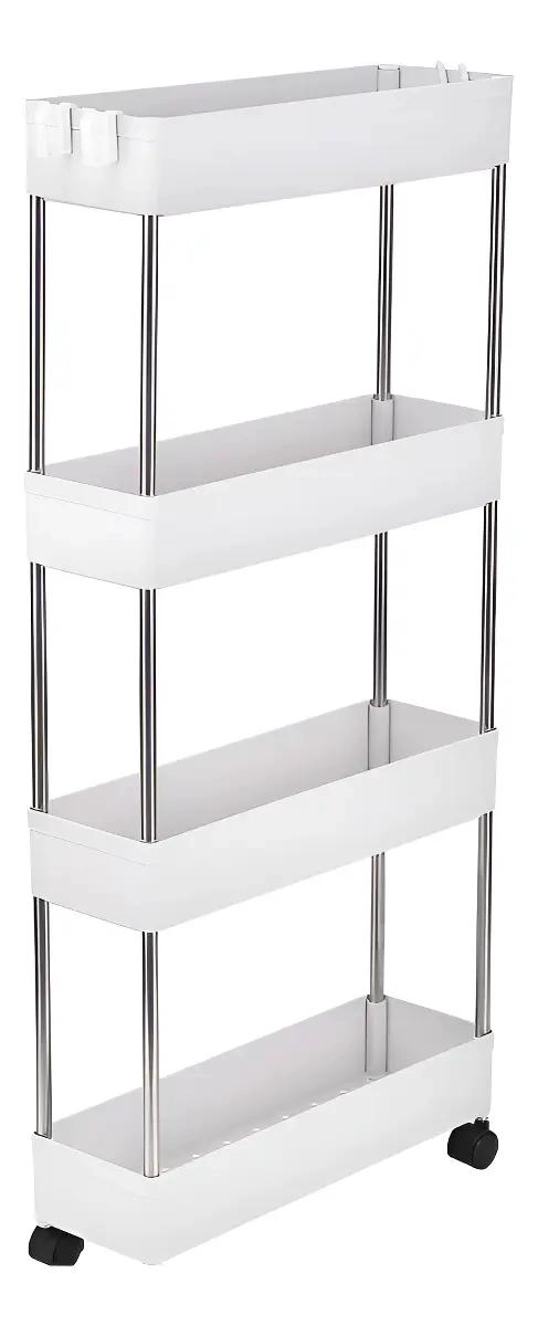 MUEBLE ORGANIZADOR MULTIFUNCIONAL 4 NIVELES COLOR BLANCO - 1