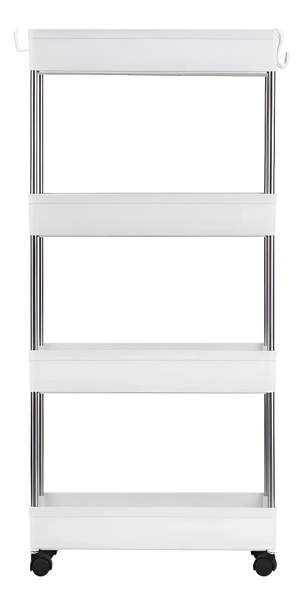 MUEBLE ORGANIZADOR MULTIFUNCIONAL 4 NIVELES COLOR BLANCO - 2