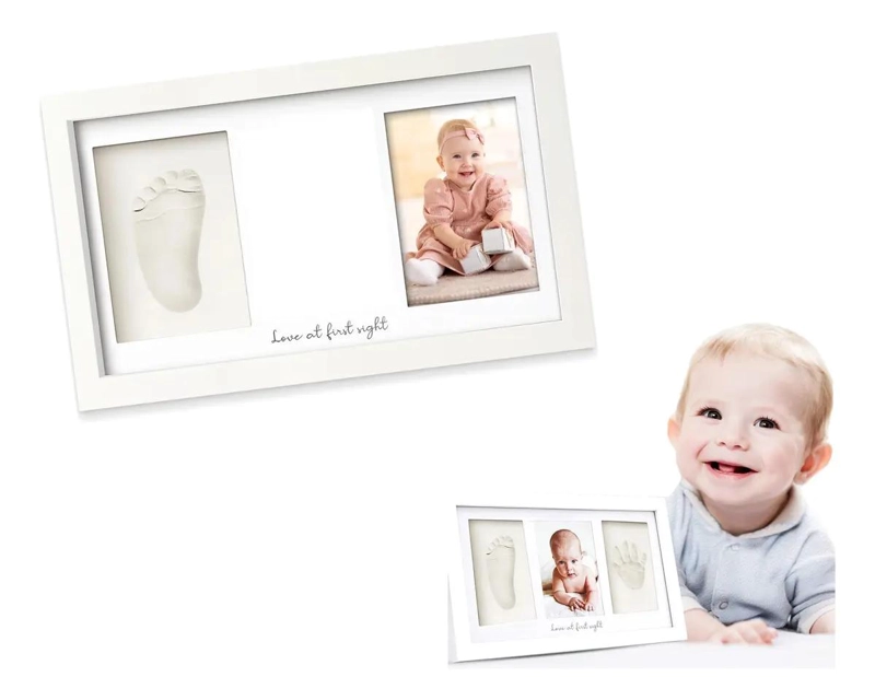 KIT DE MARCO PARA FOTOS Y HUELLAS DE BEBE  CON ARCILLA SEGURA - 1