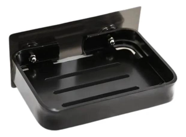 JABONERA ADHESIVA NEGRA MODERNA PARA BAÑO Y COCINA - 1