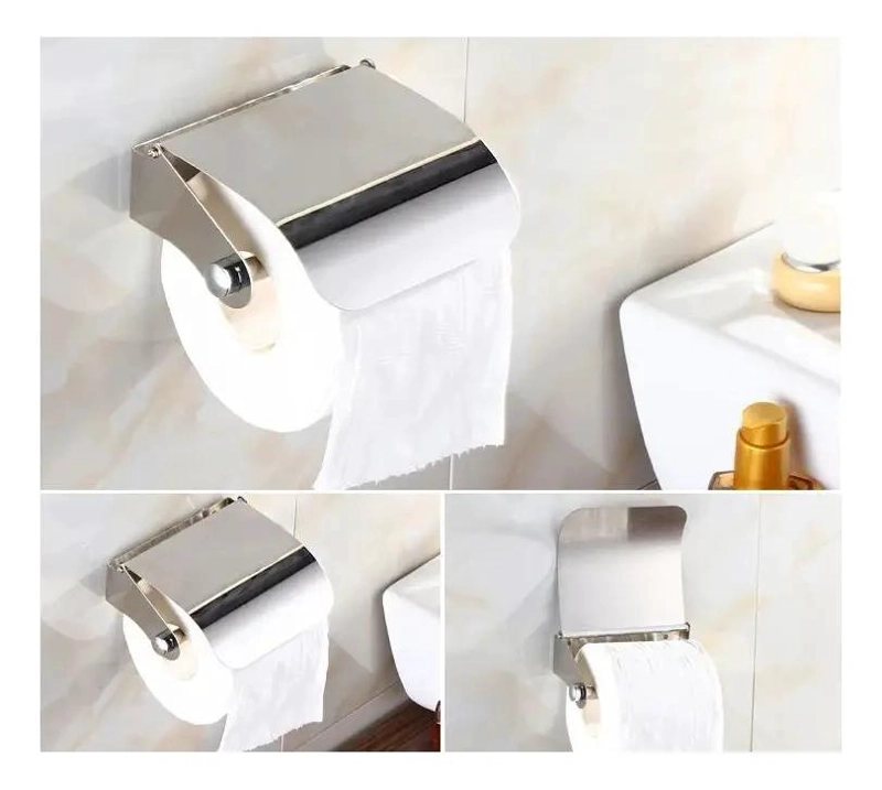 SOPORTE DOBLE PARA PAPEL HIGIE NICO ORGANIZADOR DE BAÑO - 2