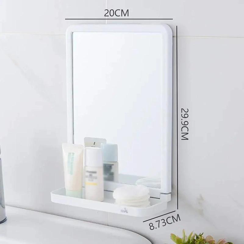 ESTANTE DE BAÑO CON ESPEJO DE PARED Y VENTOSAS PARA FACIL INSTALACION - 6