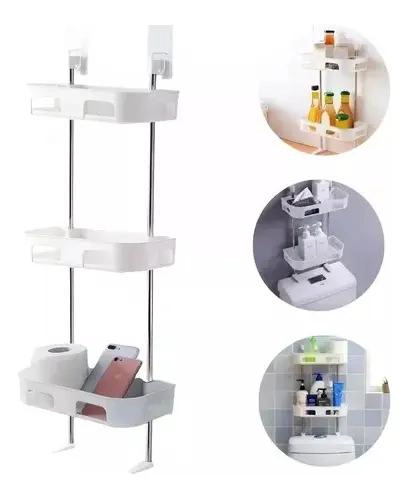 ESTANTE ORGANIZADOR MULTIUSO PARA BAÑO Y COCINA 3 NIVELES - 1