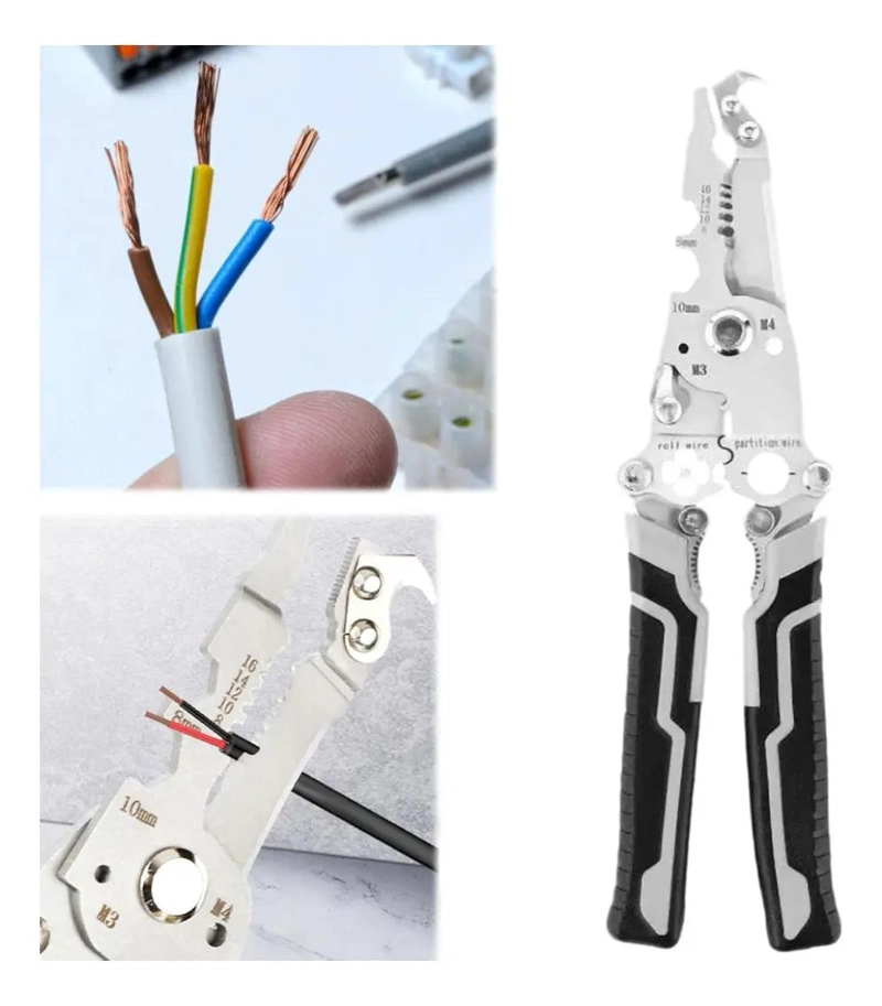 ALICATE PELACABLE PLEGABLE MULTIFUNCIONAL 18 HERRAMIENTAS - 10