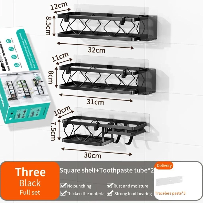 PACK DE 3 ESTANTES DE DUCHA ORGANIZADOR PARA BAÑO - 2
