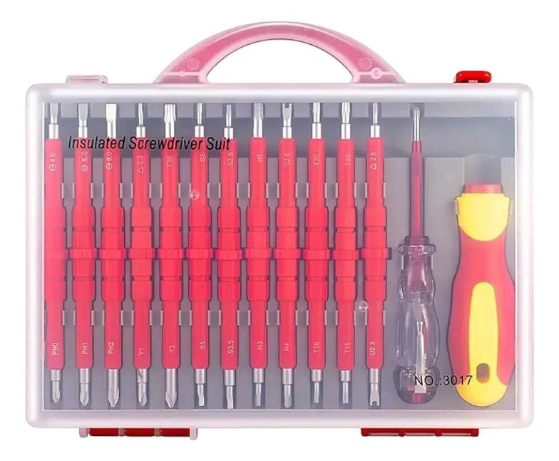 SET DE DESTORNILLADORES AISLADOS 14 PIEZAS CON TESTER VDE - 1