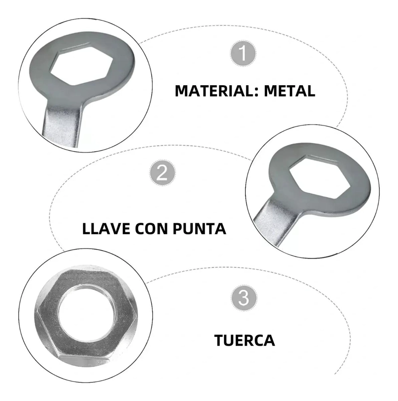 LLAVE MULTIMARCA PARA DESMONTAR TUERCA DE LAVADORA - 4