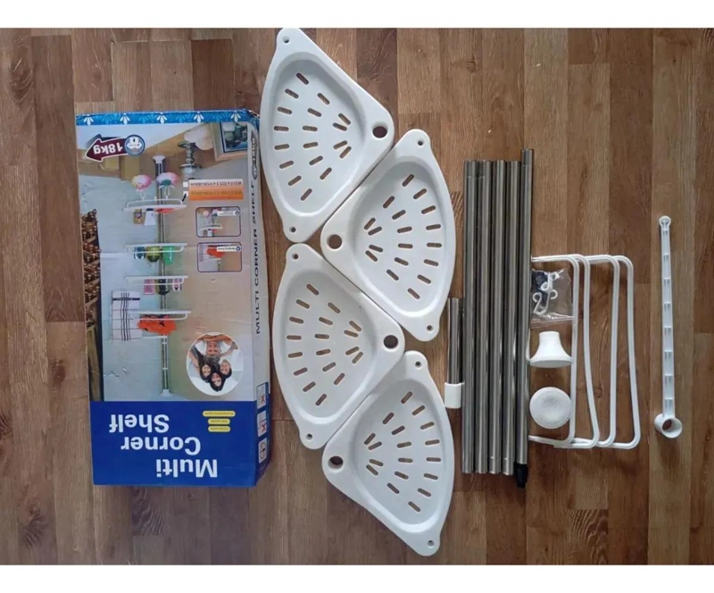 ORGANIZADOR ESQUINERO DUCHA BAÑO MULTIUSO AJUSTABLE 4 NIVELES - 10