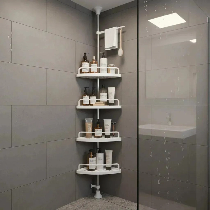 ORGANIZADOR ESQUINERO DUCHA BAÑO MULTIUSO AJUSTABLE 4 NIVELES - 7