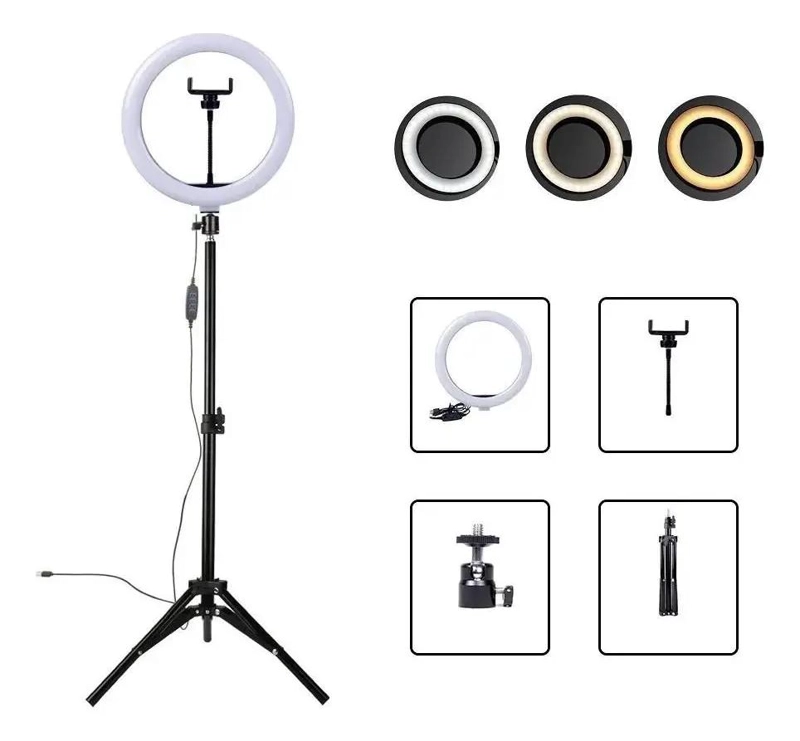 ILUMINADOR PORTATIL DE 10 PULGADAS CON TRIPODE AJUSTABLE - 3