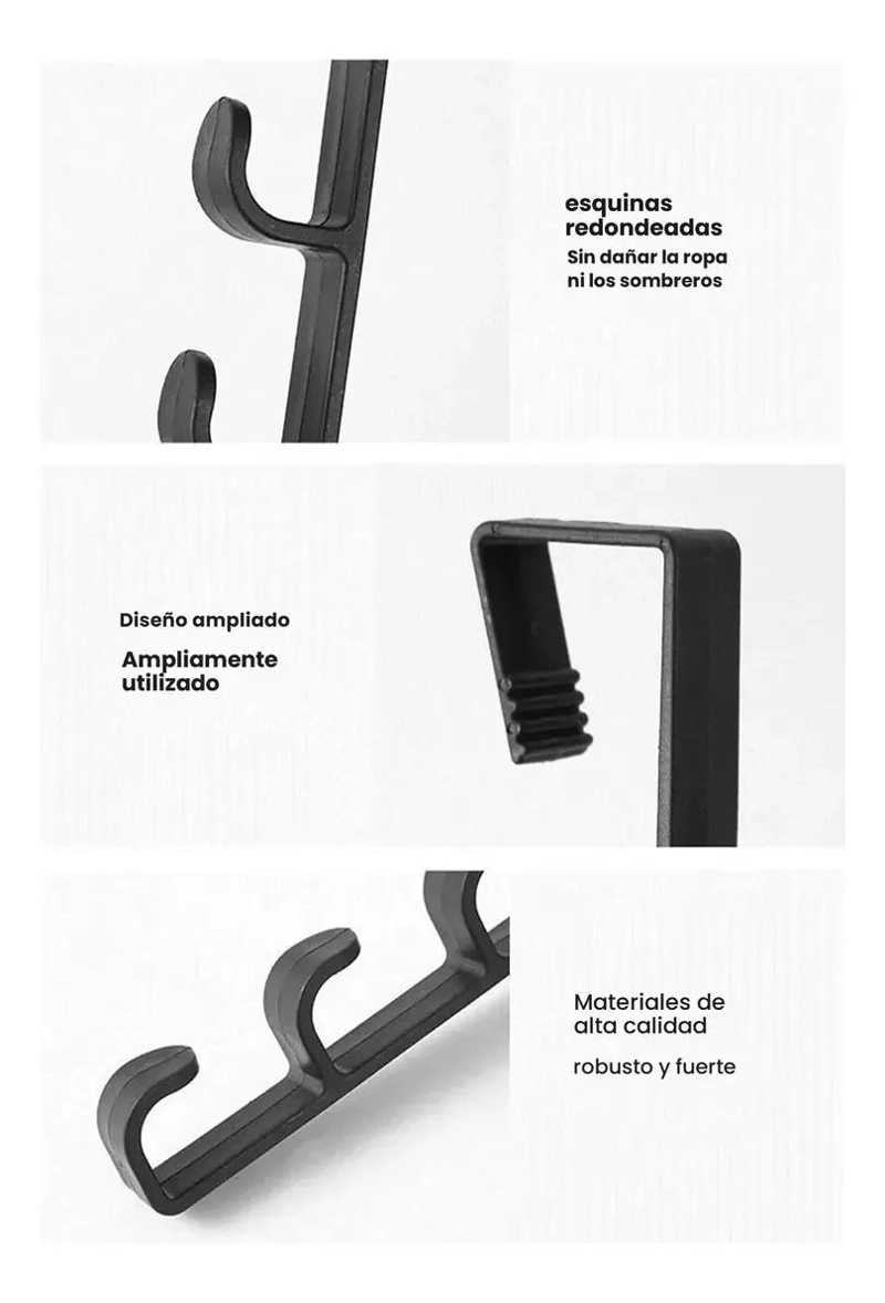 PERCHERO COLGANTE DE 5 GANCHOS PARA PUERTA - 6
