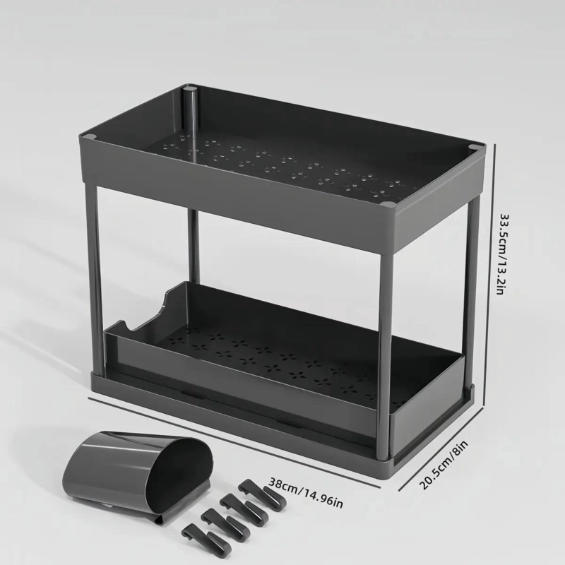 ORGANIZADOR DESLIZANTE PARA BAÑO Y COCINA CON CAJON - 3