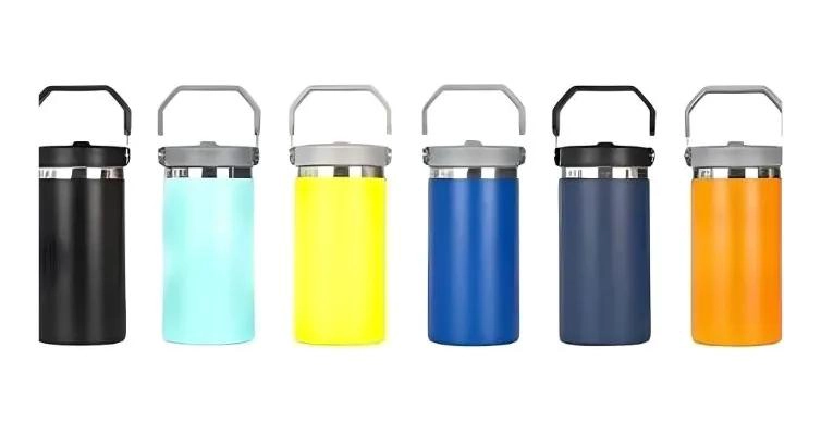 TERMO DE AGUA DE 600 ML CON DISEÑO COLORIDO Y PRACTICO - 2