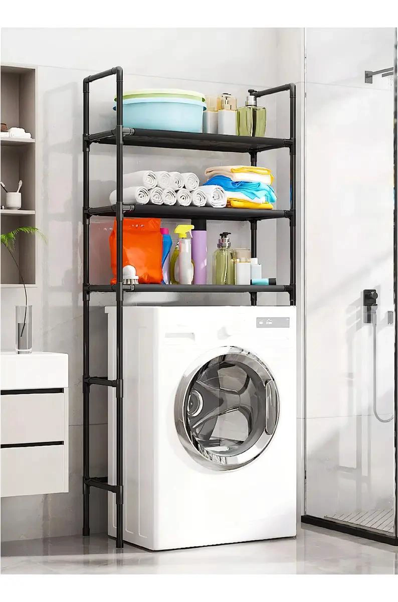ORGANIZADOR DE LAVADORA Y BAÑO CON 3 NIVELES PARA ESPACIOS REDUCIDOS - 4