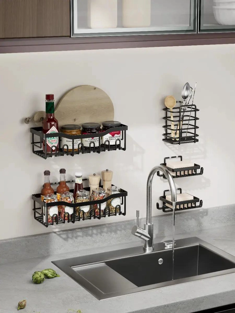 SET DE 5 ORGANIZADORES ESQUINEROS PARA DUCHA Y BAÑO - 7