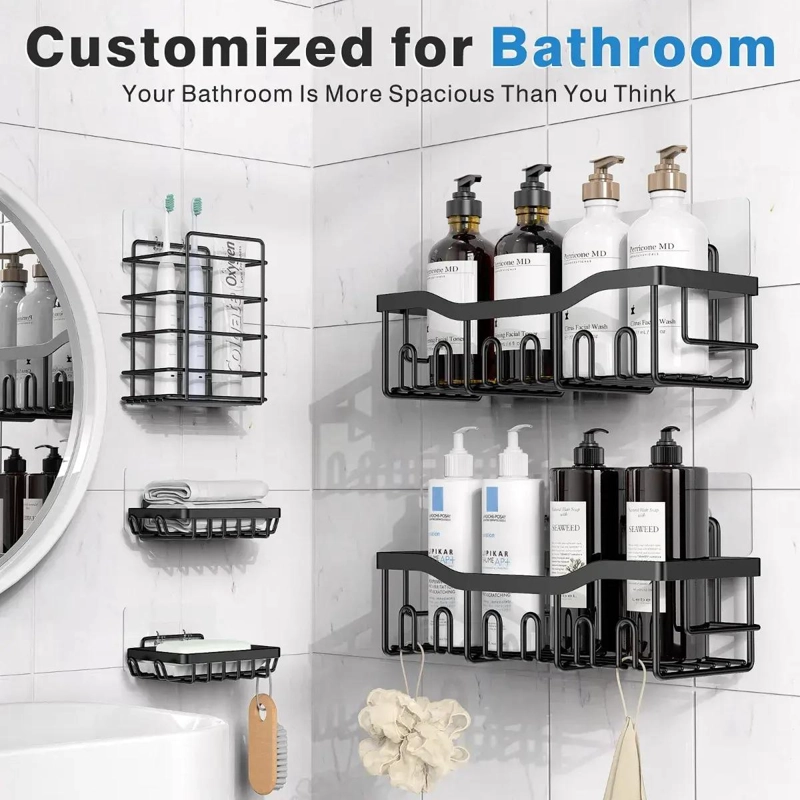 SET DE 5 ORGANIZADORES ESQUINEROS PARA DUCHA Y BAÑO - 8
