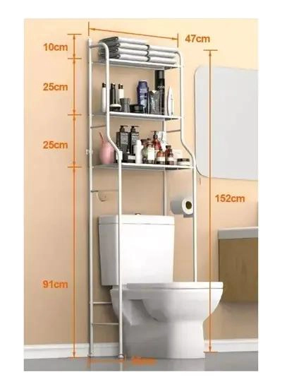 ESTANTE ORGANIZADOR DE BAÑO ARMABLE COLOR BLANCO - 4