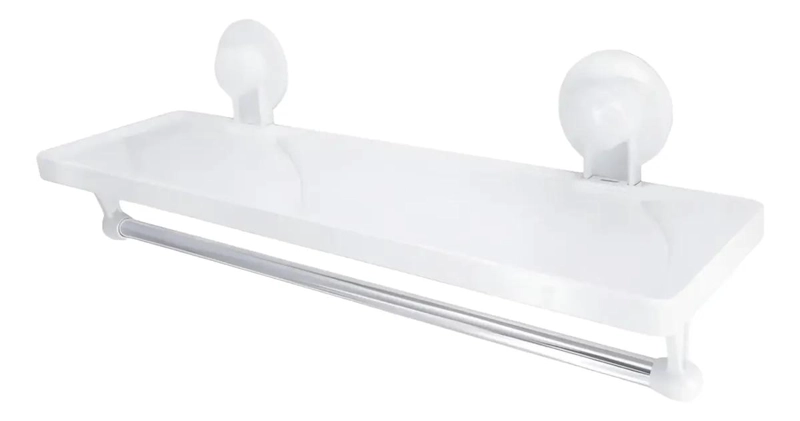 ESTANTE ORGANIZADOR DE DUCHA Y TOALLERO CON VENTOSA ADHESIVA - 4