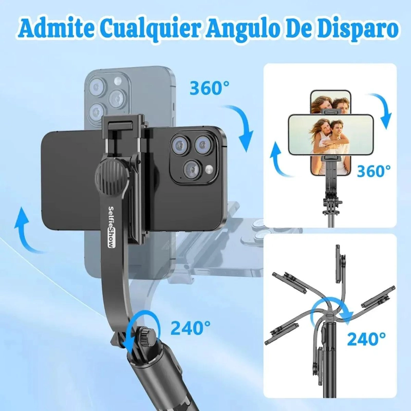 PALO SELFIE CON LUZ Y TRIPODE BLUETOOTH PARA MOVILES - 5