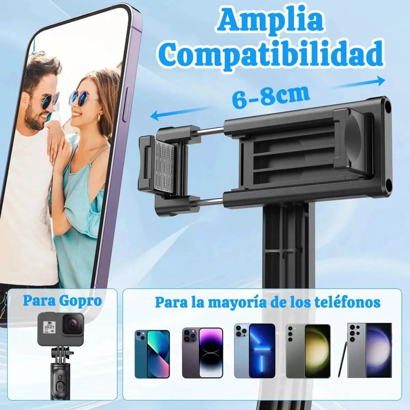 PALO SELFIE CON LUZ Y TRIPODE BLUETOOTH PARA MOVILES - 8