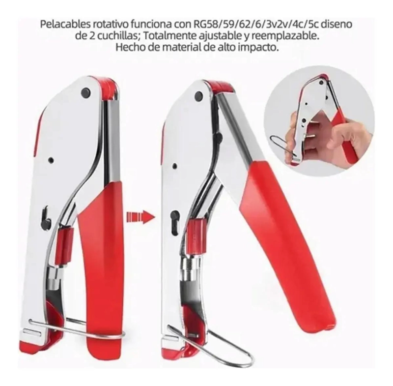 ALICATES PARA PRENSAR Y PELAR CABLES - 8
