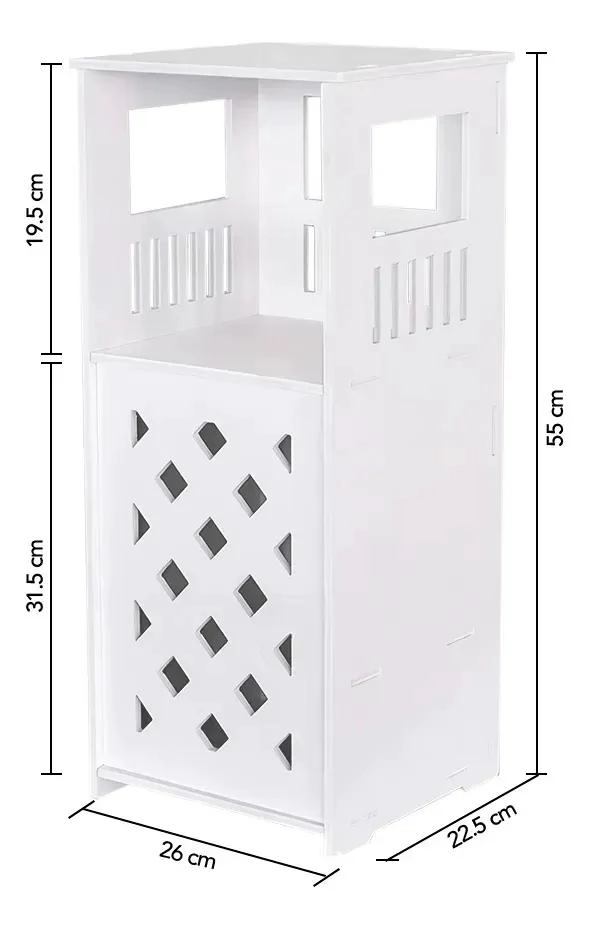 ESTANTE ORGANIZADOR BLANCO PARA BAÑO Y DORMITORIO CON 2 REPISAS - 6