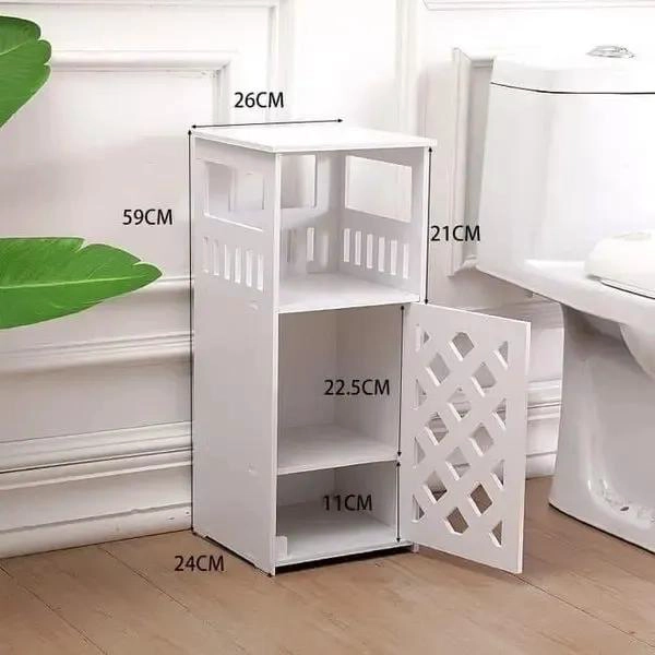 ESTANTE ORGANIZADOR BLANCO PARA BAÑO Y DORMITORIO CON 2 REPISAS - 8