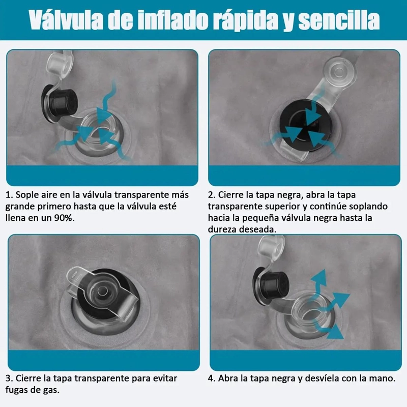 ALMOHADA CUÑA INFLABLE MULTIFUNCIONAL PARA SOPORTE Y COMODIDAD - 3