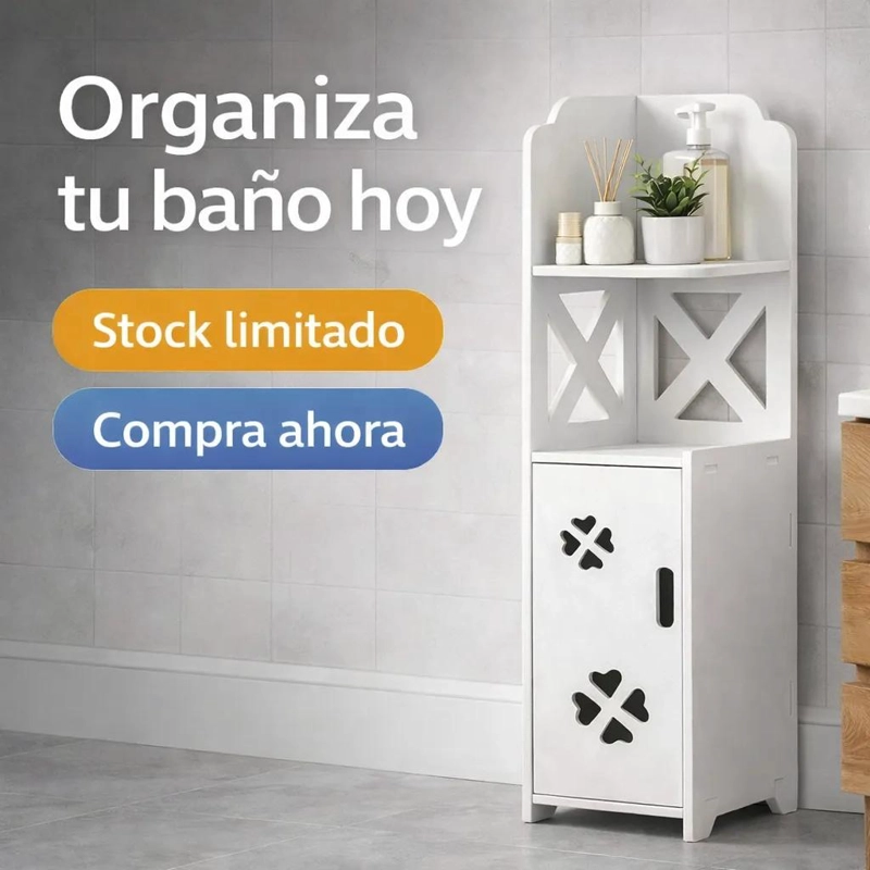 ORGANIZADOR VERTICAL MULTIUSO PARA BAÑO Y COCINA EN COLOR BLANCO - 10