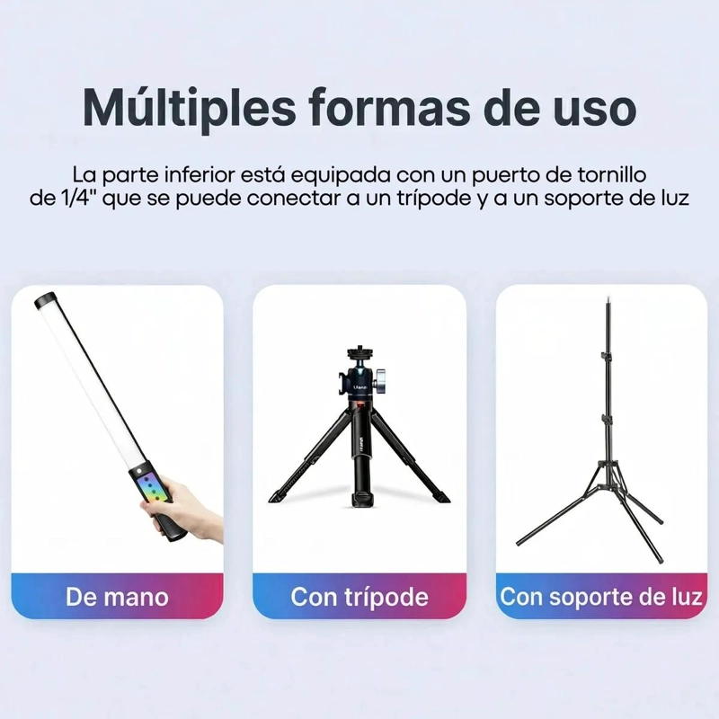 VARA LUMINOSA LED TUBO DE LUZ DE RELLENO NEGRA - 4