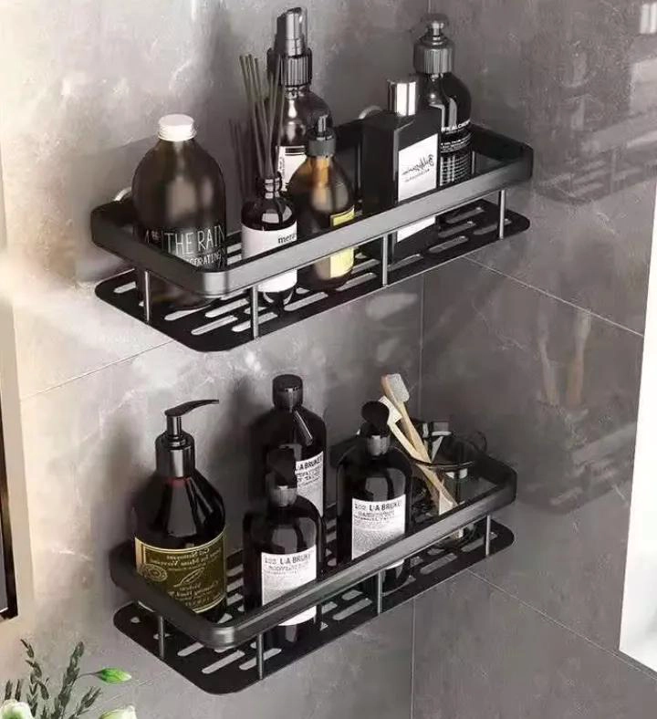 ESTANTE DE ALMACENAJE PARA BAÑO SIN PERFORACION Y RESISTENTE AL AGUA - 2