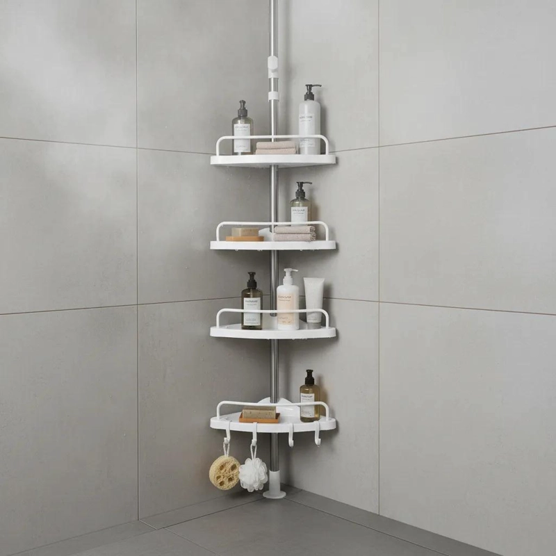 ORGANIZADOR ESQUINERO DUCHA BAÑO MULTIUSO 4 NIVELES AJUSTABLE - 2
