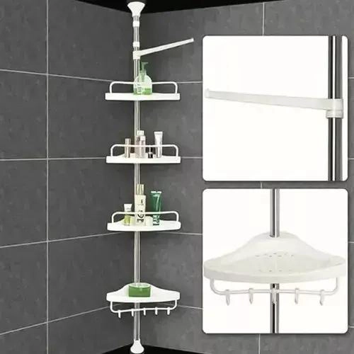 ORGANIZADOR ESQUINERO DUCHA BAÑO MULTIUSO 4 NIVELES AJUSTABLE - 7