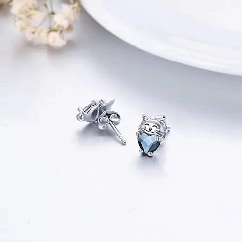 AROS DE PLATA 925 CON CRISTAL AUSTRIACO PARA MUJER - 4
