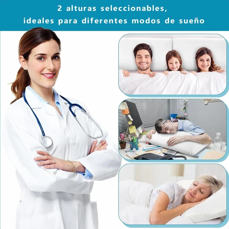 ALMOHADA ORTOPE DICA DE ESPUMA MEMORY PARA CUELLO - 6