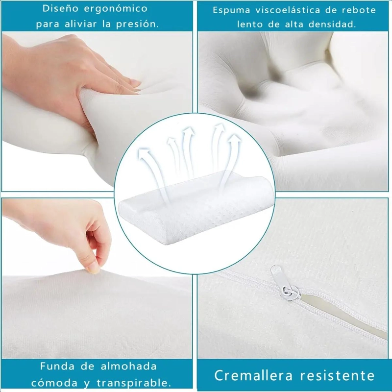 ALMOHADA ORTOPE DICA DE ESPUMA MEMORY PARA CUELLO - 7