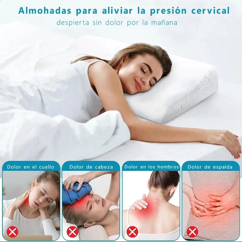 ALMOHADA ORTOPE DICA DE ESPUMA MEMORY PARA CUELLO - 8