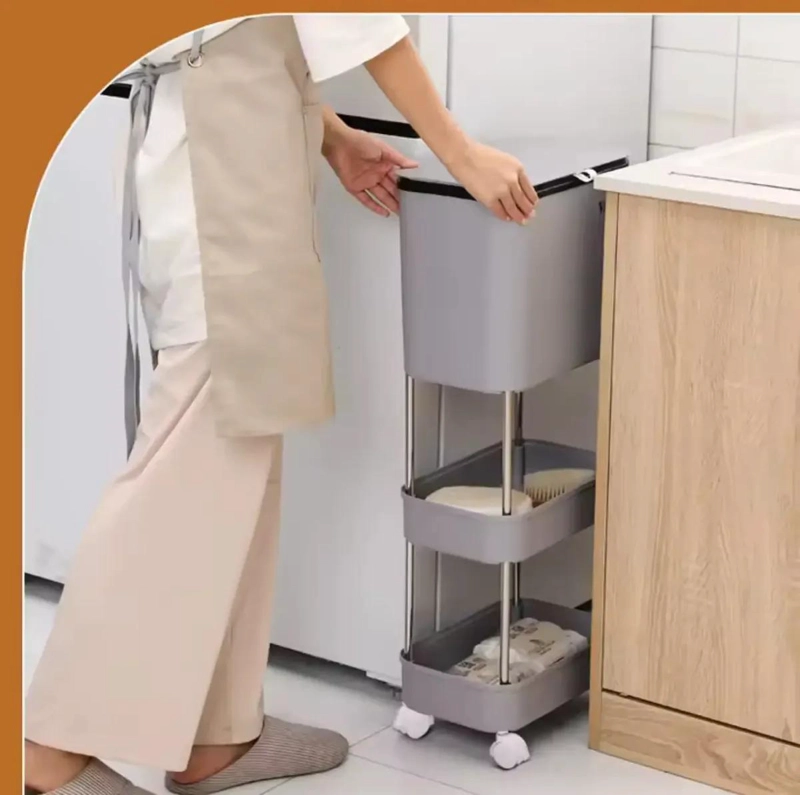 ORGANIZADOR MULTIFUNCIONAL DE COCINA CON 3 NIVELES BEIGE - 2