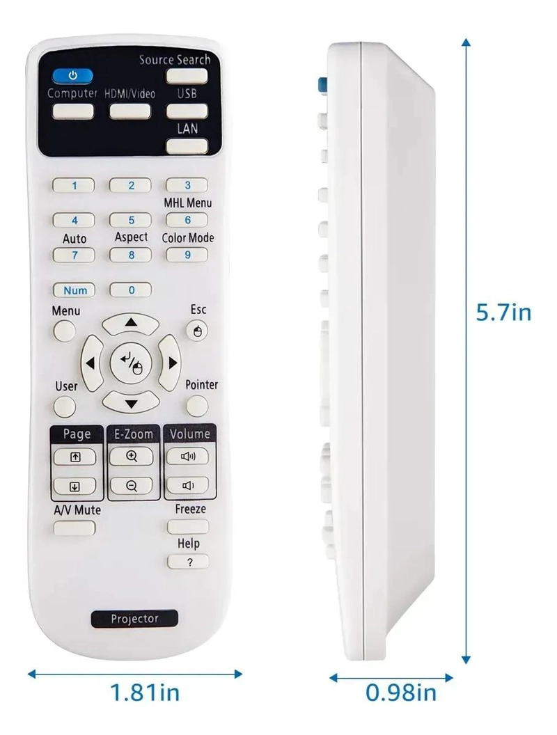 CONTROL REMOTO UNIVERSAL PARA PROYECTORES EPSON DE ALTA CALIDAD - 7