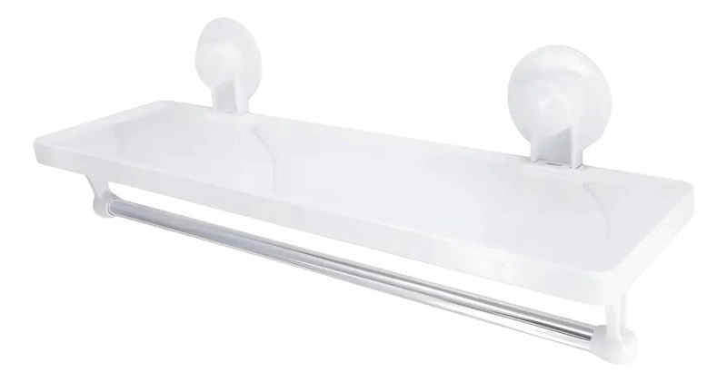 ESTANTE ORGANIZADOR DE DUCHA Y TOALLERO CON VENTOSA ADHESIVA - 5