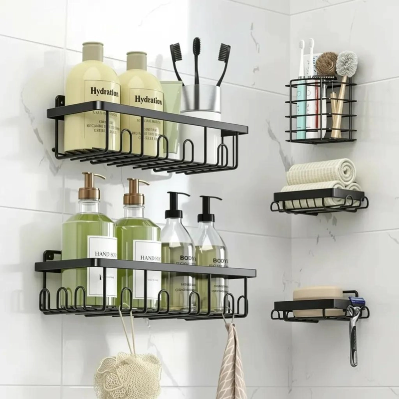 SET DE 5 ORGANIZADORES COLGANTES PARA BAÑO Y COCINA - 5