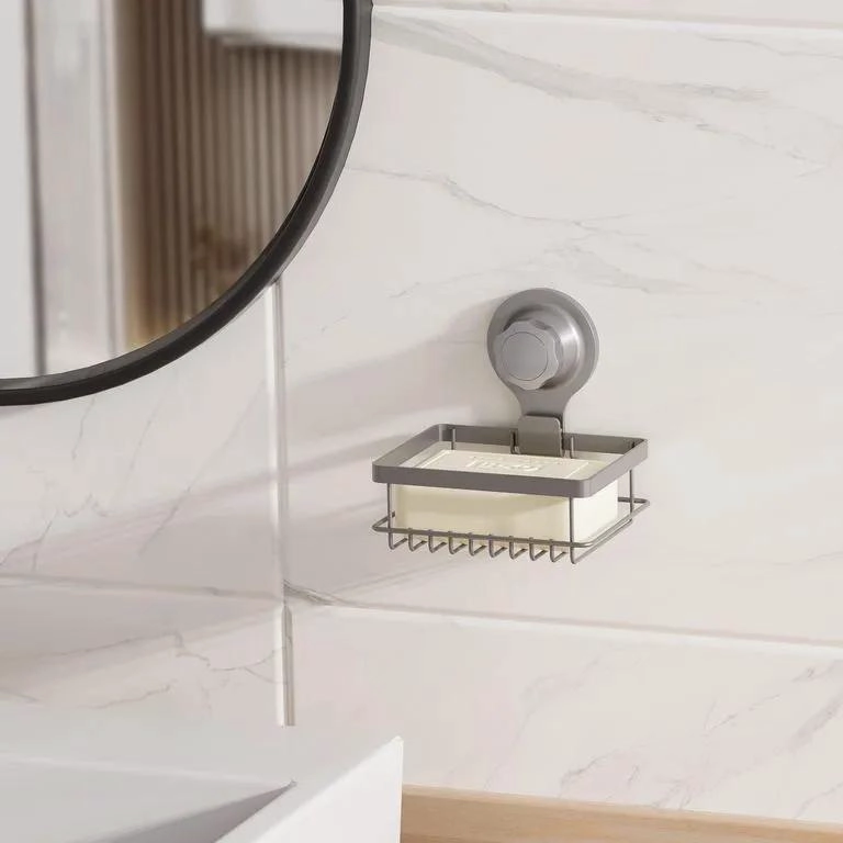 ORGANIZADOR DE DUCHA SUCCION TAUPE PARA BAÑO SIN TALADRO - 2